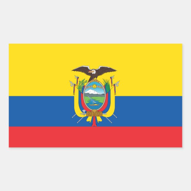 Ecuador* Flag Sticker  Bendera de Ecuador (Front)