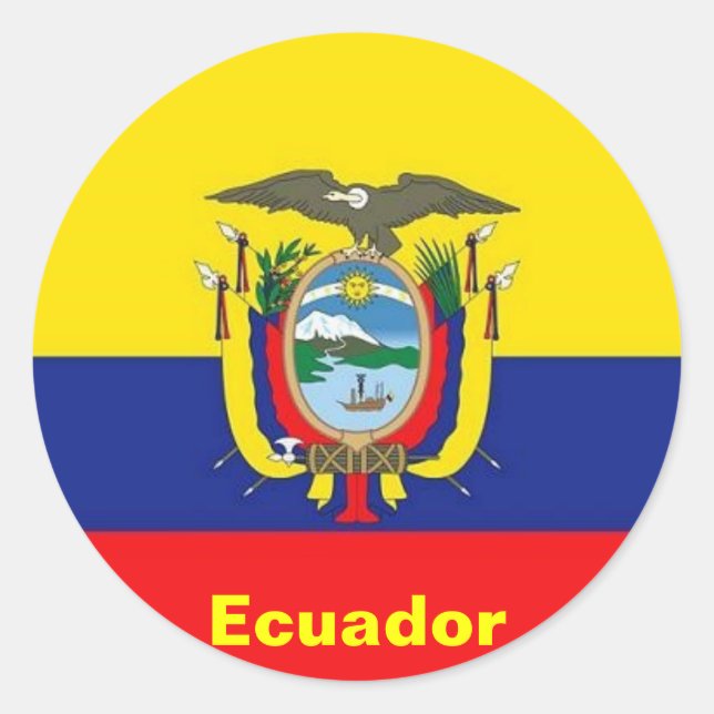 Ecuador Flag stickers (Front)