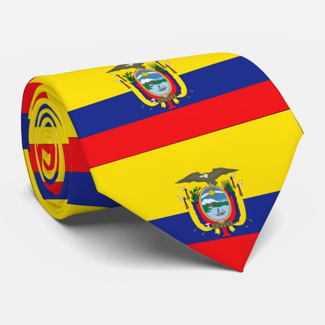 Ecuador flag tie (Rolled)