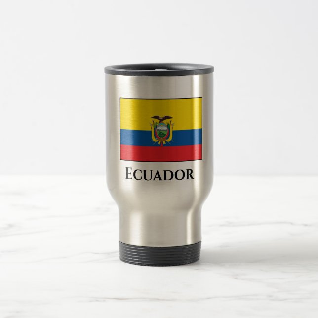 Ecuador Flag Travel Mug (Center)