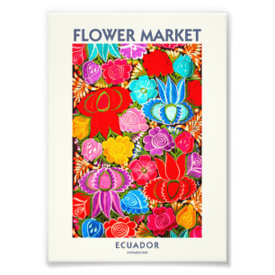 ECUADOR FLOWER MARKET   DIGITAL VERSION PHOTO PRINT