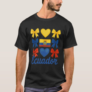 Ecuador Girl Coquette Bow Hispanic Heritage T-Shirt