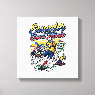 Ecuador Goal Mode Skeleton Striker Nations Dynamic Canvas Print