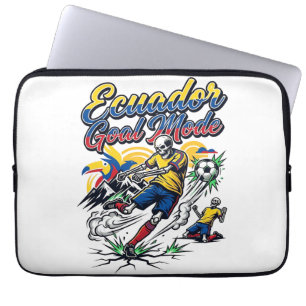 Ecuador Goal Mode Skeleton Striker Nations Dynamic Laptop Sleeve