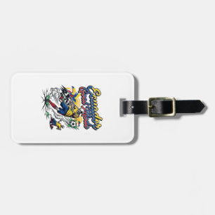 Ecuador Goal Mode Skeleton Striker Nations Dynamic Luggage Tag