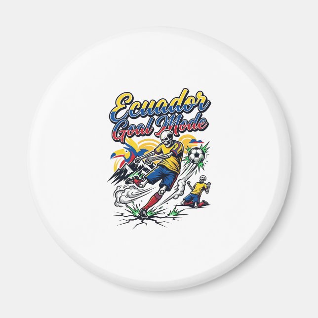 Ecuador Goal Mode Skeleton Striker Nations Dynamic Magnet (Front)