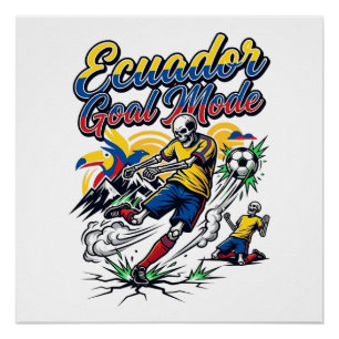 Ecuador Goal Mode Skeleton Striker Nations Dynamic Poster