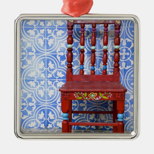 Ecuador. Highland town of Otavalo. Historic Metal Tree Decoration (Front)