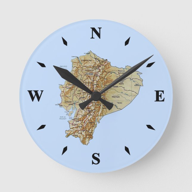 Ecuador Map Clock (Front)