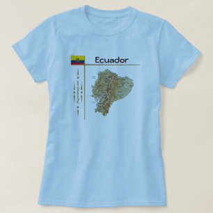 Ecuador Map + Flag + Title T-Shirt