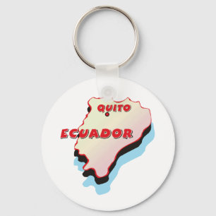 Ecuador Map Key Ring