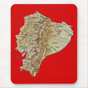 Ecuador Map Mousepad