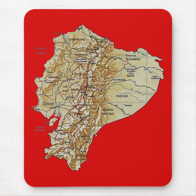 Ecuador Map Mousepad (Front)