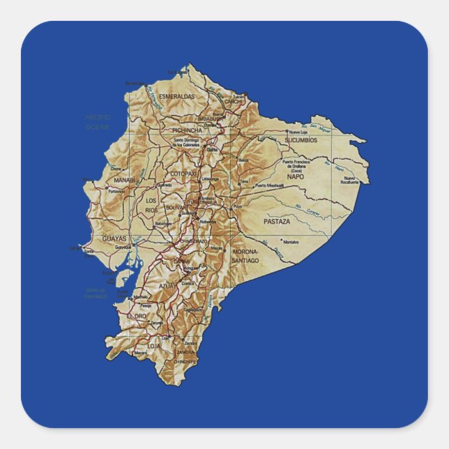 Ecuador Map Sticker (Front)