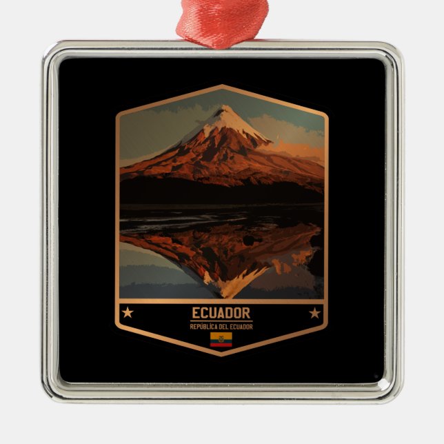 Ecuador Metal Tree Decoration (Front)