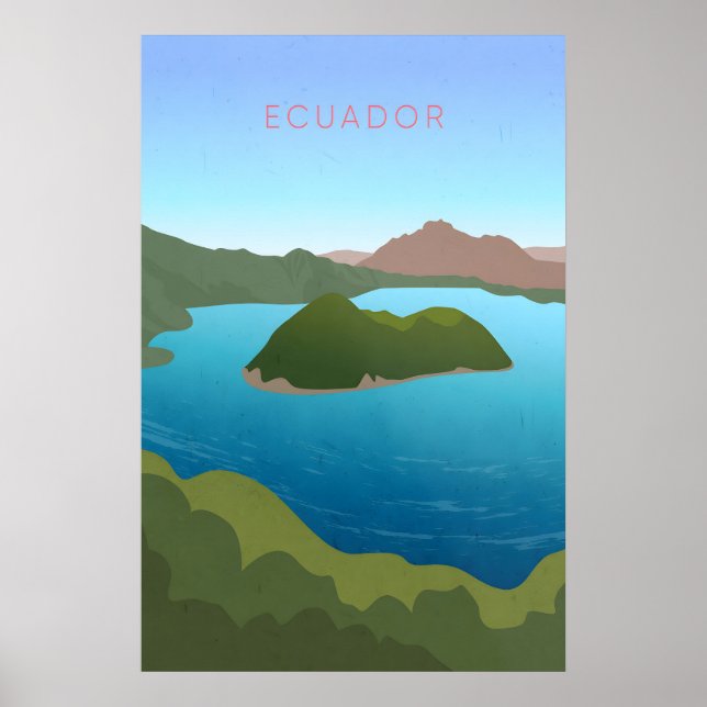 Ecuador Minimal Travel Poster (Front)
