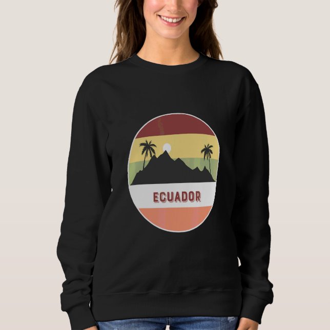 Ecuador Mountain And Palms Sweatshirt (Front)