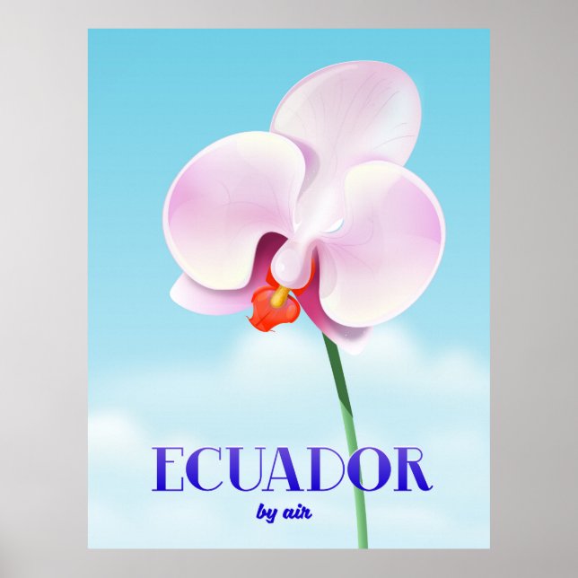 Ecuador orchid travel poster (Front)