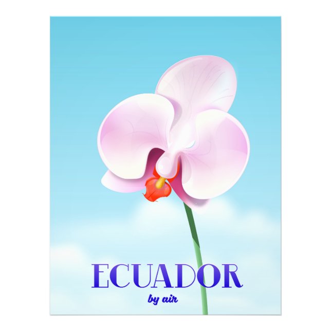 Ecuador orchid travel poster (Front)