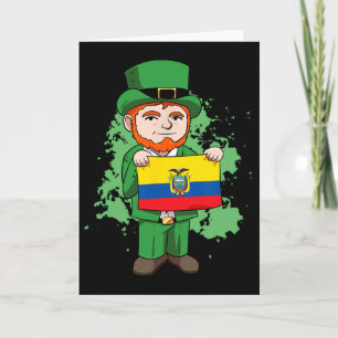 Ecuador Proud Ecuadorian Flag St. Patricks Day Lep Card