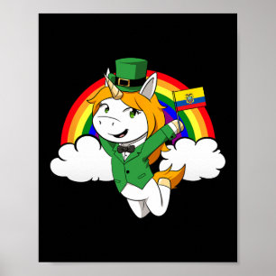 Ecuador Proud Ecuadorian Flag St. Patricks Day Uni Poster