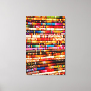 Ecuador, Quito Area, Otavalo Handicraft Market Canvas Print