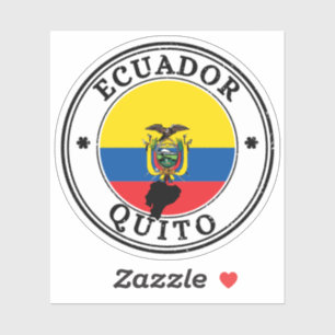 Ecuador Quito La Mitad Del Mundo Seal Sticker Roun
