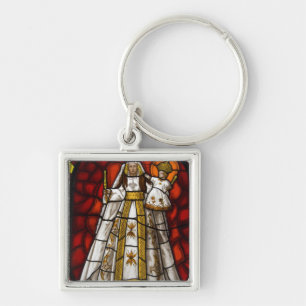 Ecuador, Quito. Statue of the winged Virgin 2 Key Ring