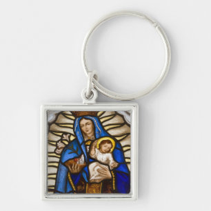 Ecuador, Quito. Statue of the winged Virgin Key Ring