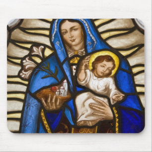 Ecuador, Quito. Statue of the winged Virgin Mouse Mat
