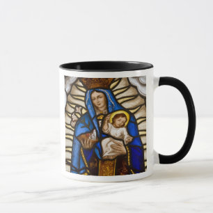 Ecuador, Quito. Statue of the winged Virgin Mug