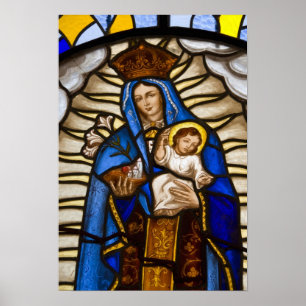 Ecuador, Quito. Statue of the winged Virgin Poster