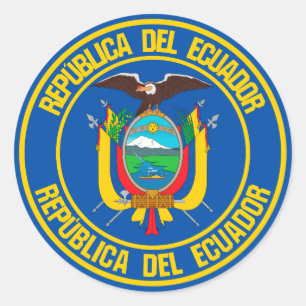 Ecuador Round Emblem Classic Round Sticker