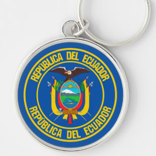 Ecuador Round Emblem Key Ring