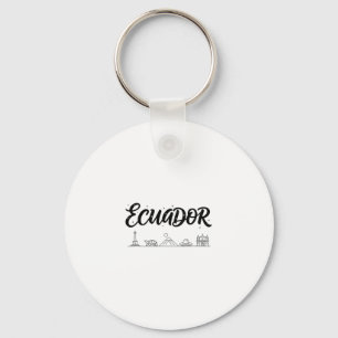 Ecuador Skyline Travel Vacation Outfits Key Ring