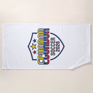 Ecuador Soccer 2026 Soccer Bold Country Typography Beach Towel