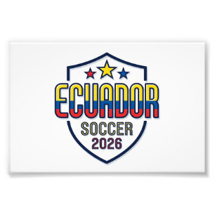 Ecuador Soccer 2026 Soccer Bold Country Typography Photo Print