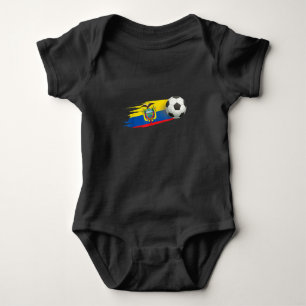 Ecuador Soccer Ball Ecuador Flag Jersey - Ecuador Baby Bodysuit