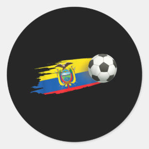 Ecuador Soccer Ball Ecuador Flag Jersey - Ecuador Classic Round Sticker