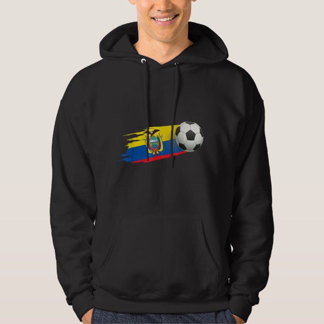 Ecuador Soccer Ball Ecuador Flag Jersey - Ecuador Hoodie (Front)