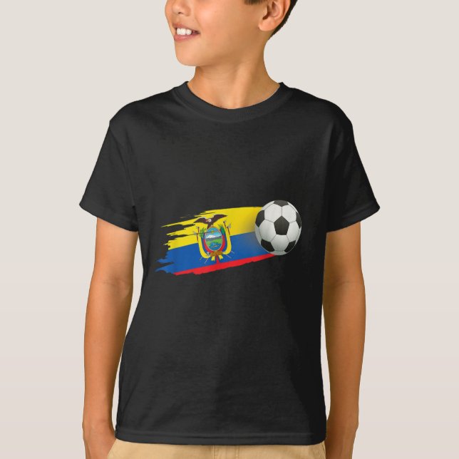 Ecuador Soccer Ball Ecuador Flag Jersey T-Shirt (Front)