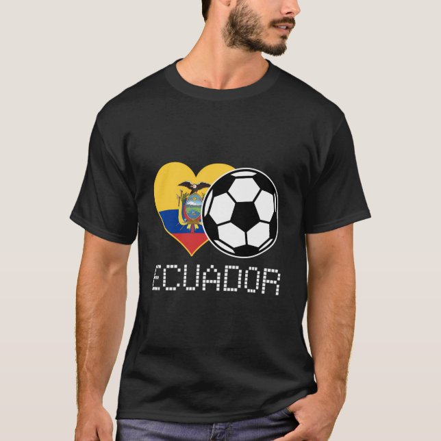 Ecuador Soccer Ecuadorian Flag Love Country Pride  T-Shirt (Front)