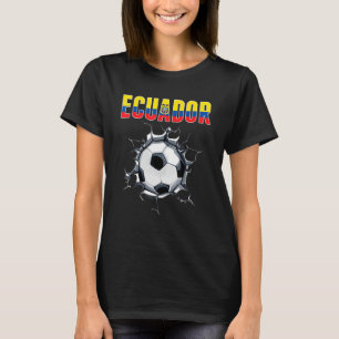 Ecuador Soccer Fans - Ecuadorean Football In Crack T-Shirt