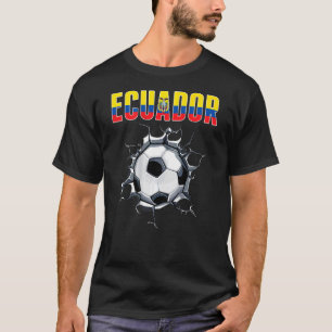 Ecuador Soccer Fans - Ecuadorean Football In Crack T-Shirt