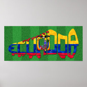 Ecuador Soccer Football Boot Poster