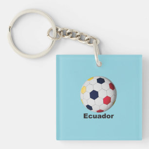 Ecuador Soccer Key Ring