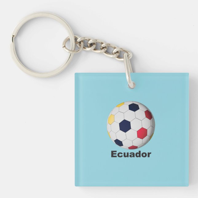Ecuador Soccer Key Ring (Front)