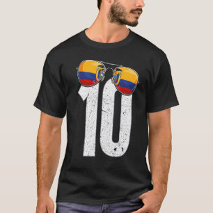 Ecuador Soccer Player Number 10 Ecuadorian Flag T-Shirt