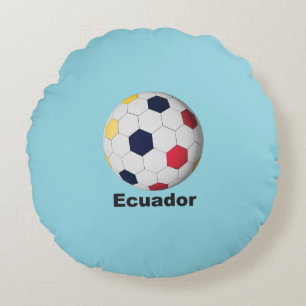 Ecuador Soccer Round Cushion