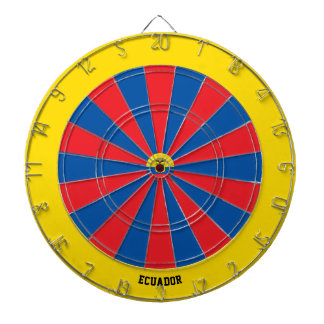 Ecuador Strikes! Patriotic Dartboard